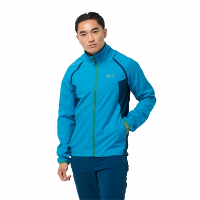 Jack Wolfskin Bike Softshell Jacket and Vest Tandem (PFC-Free) blue Men